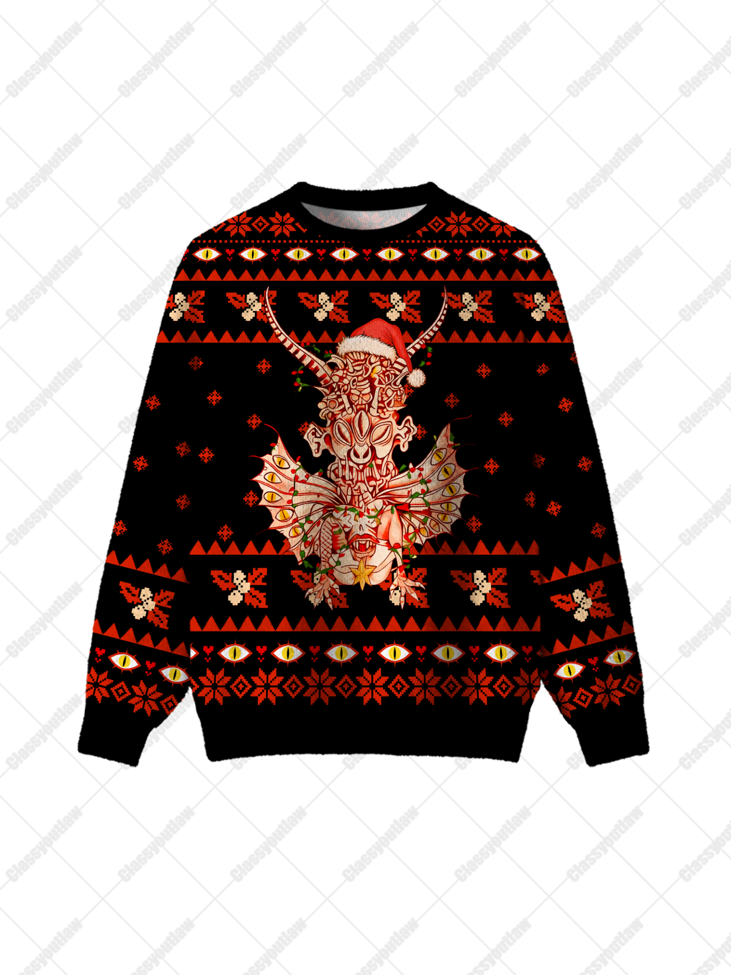 Krampus Monster UGLY CHRISTMAS SWEATSHIRT-ClassyOutlaw Sale