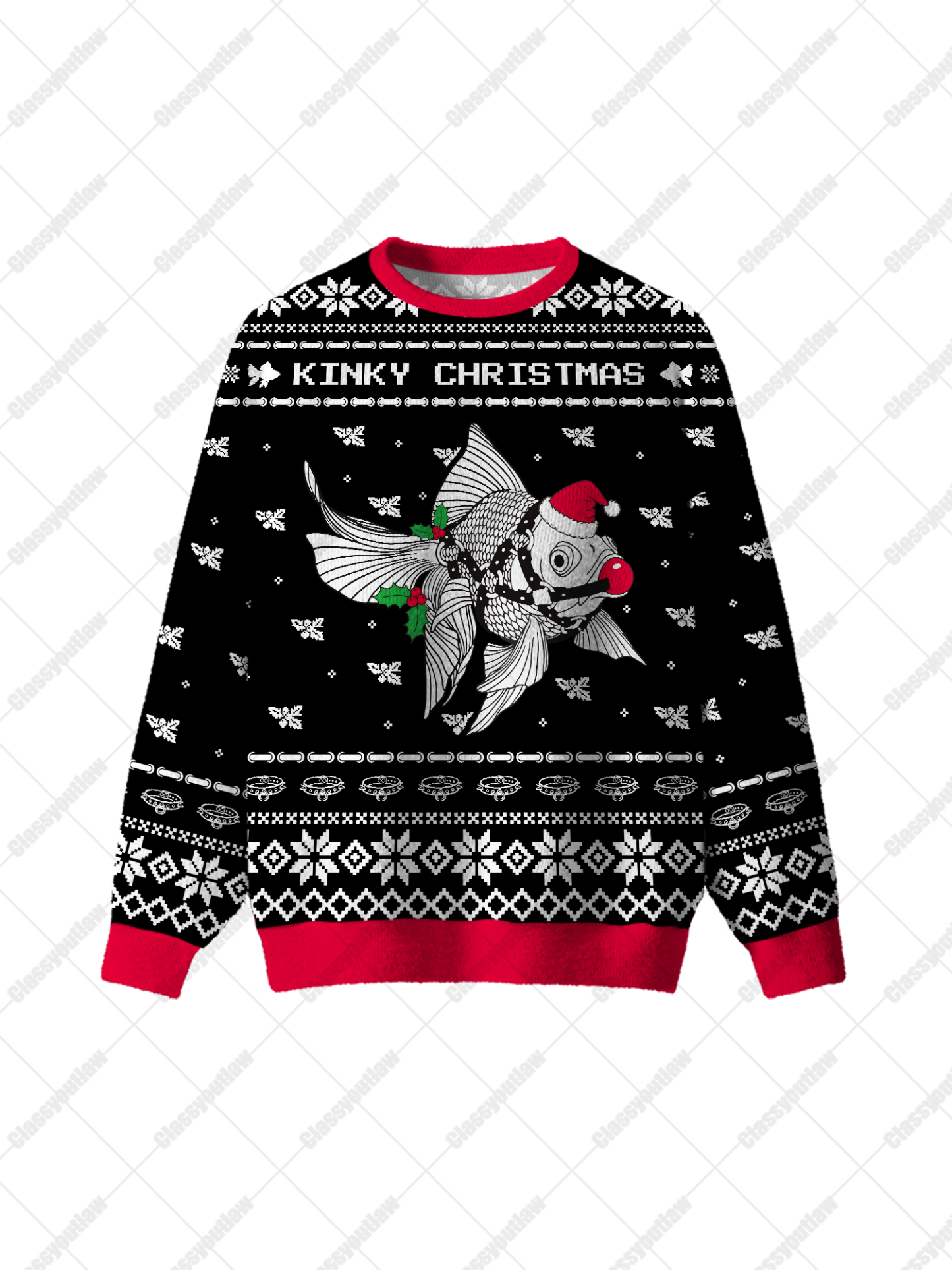Kinky Christmas UGLY CHRISTMAS SWEATSHIRT-ClassyOutlaw Sale