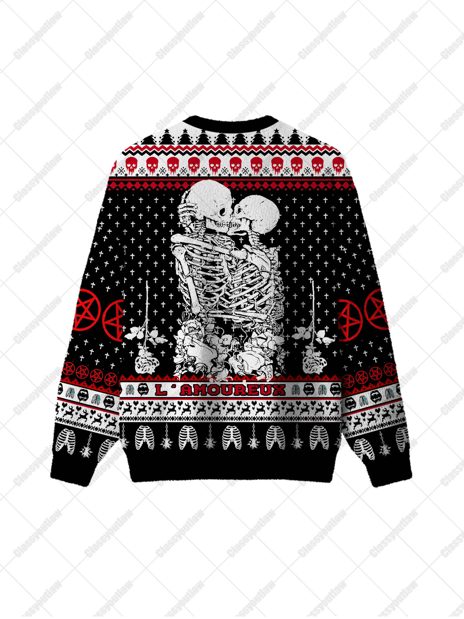 Skeleton Love UGLY CHRISTMAS SWEATSHIRT