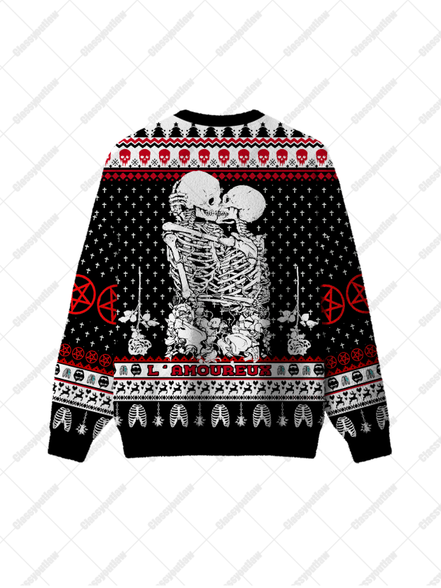 Skeleton Love UGLY CHRISTMAS SWEATSHIRT