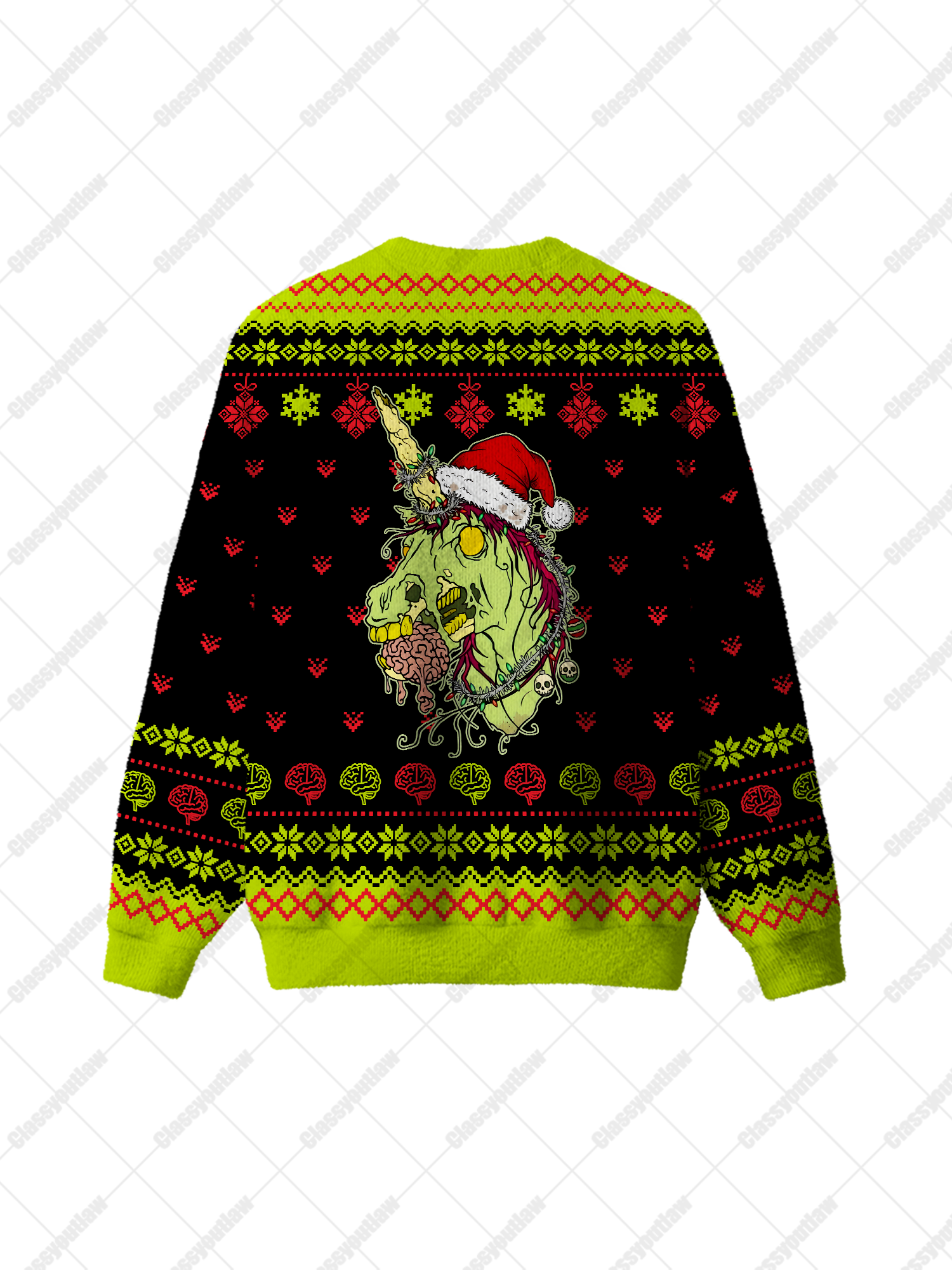 Zombie Christmas Unicorn UGLY CHRISTMAS SWEATSHIRT