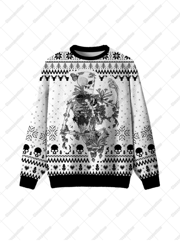 Floral Skeleton UGLY CHRISTMAS SWEATSHIRT