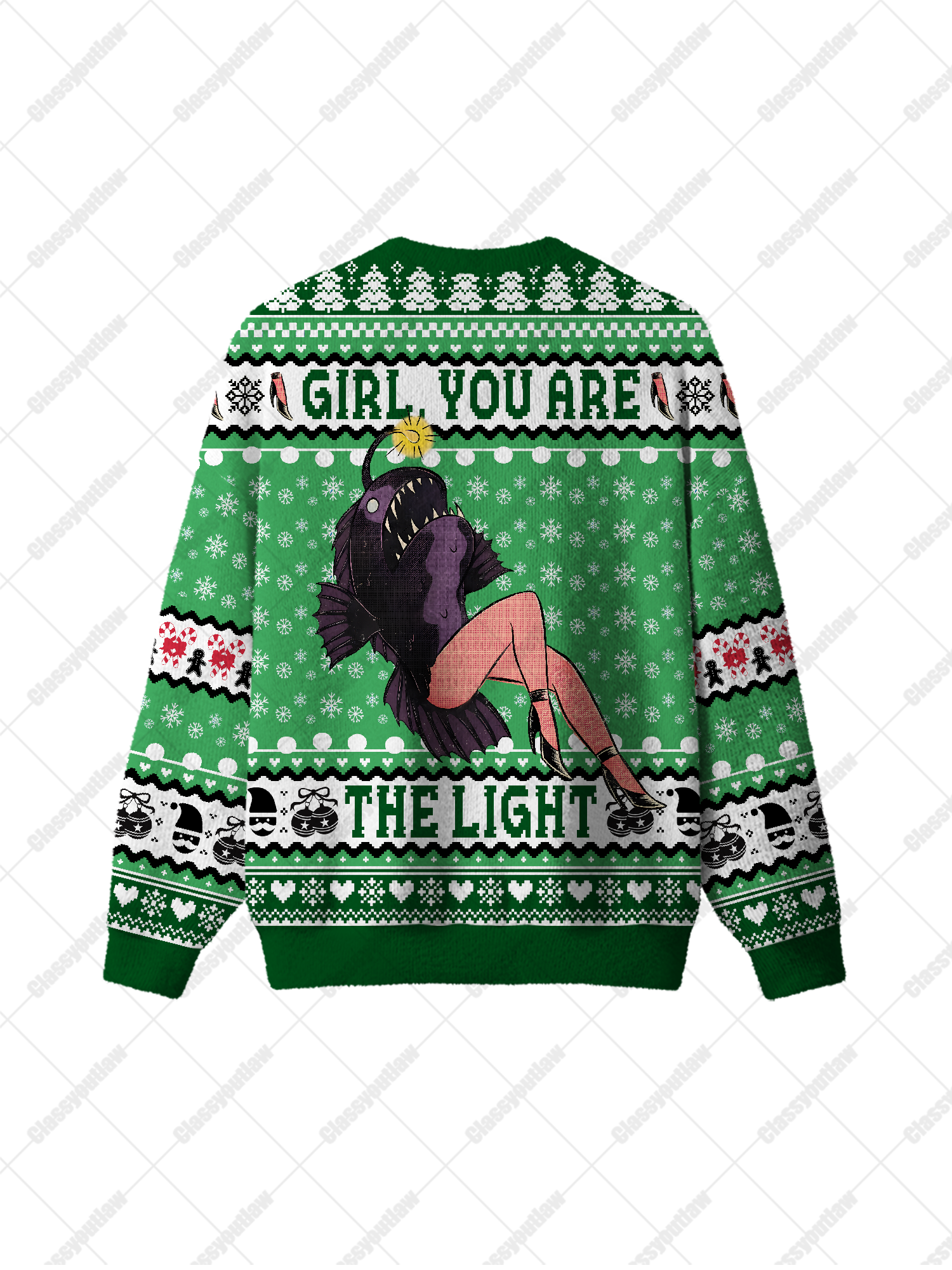 Deep Sea Glow UGLY CHRISTMAS SWEATSHIRT