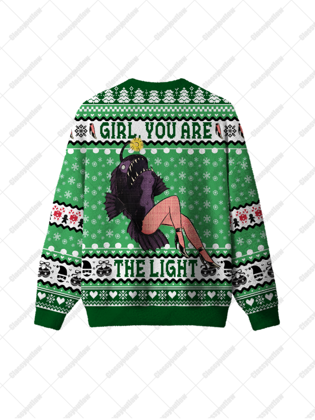 Deep Sea Glow UGLY CHRISTMAS SWEATSHIRT