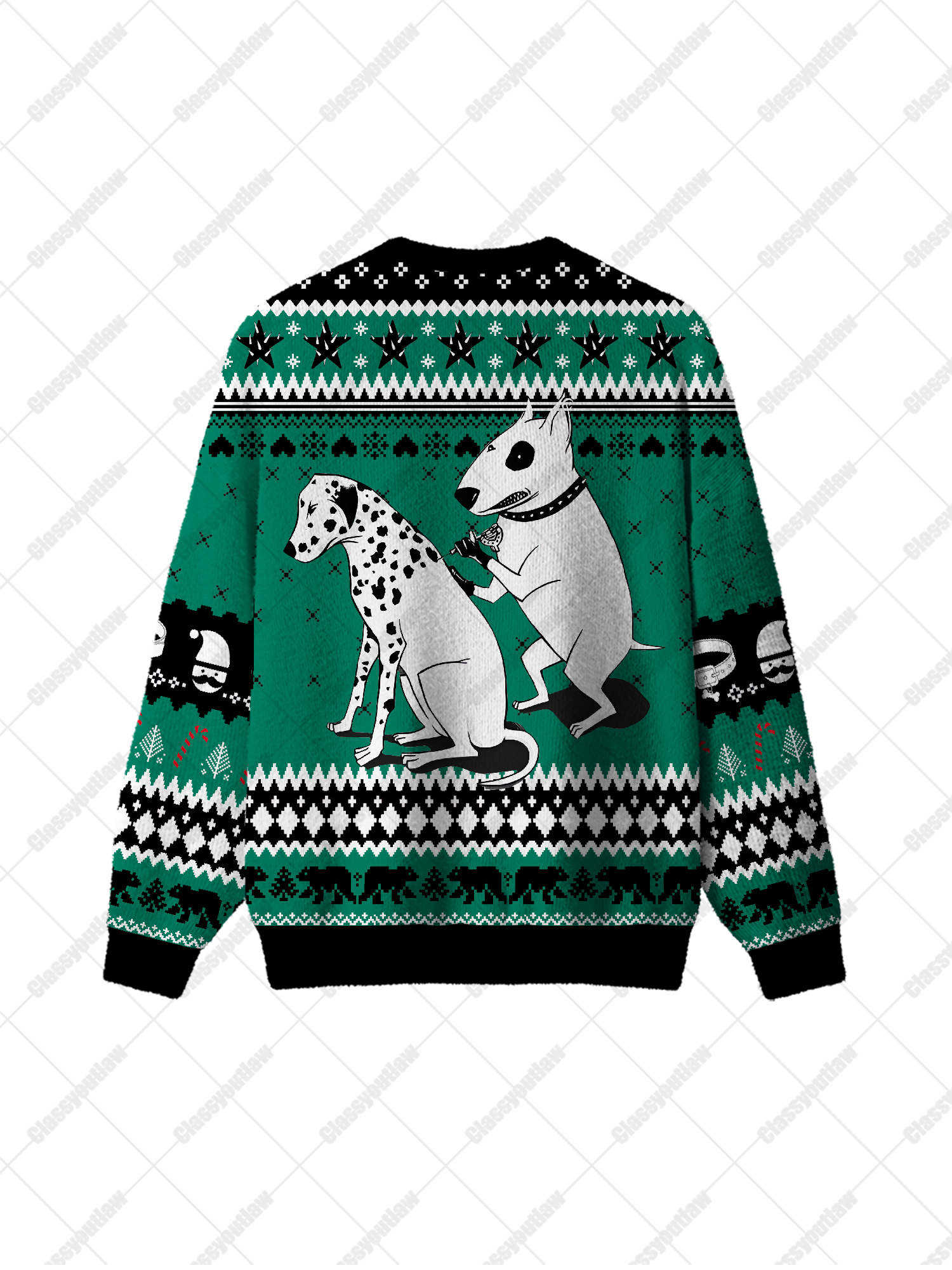 Tattooed Dogs UGLY CHRISTMAS SWEATSHIRT