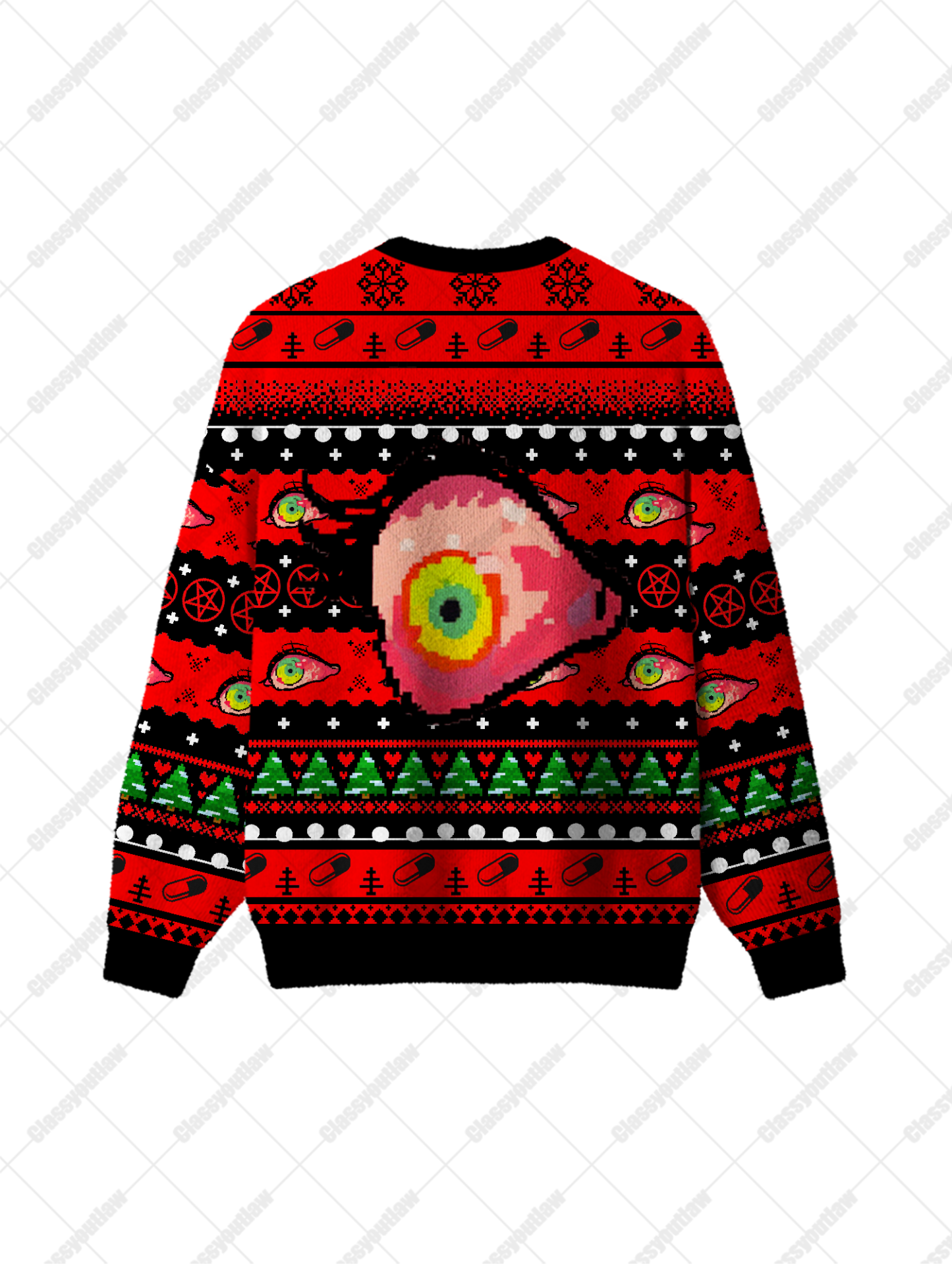 Evil Eye UGLY CHRISTMAS SWEATSHIRT