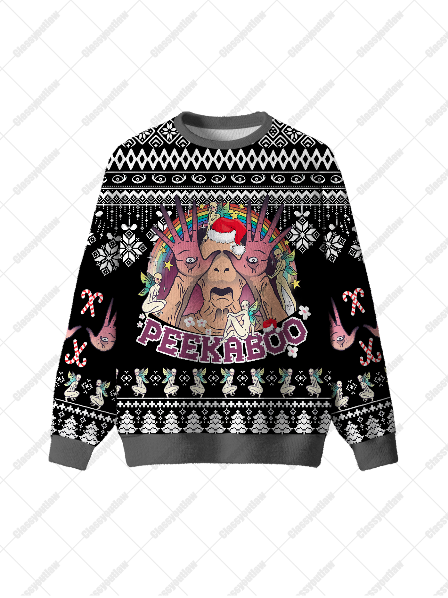 Peekaboo UGLY CHRISTMAS SWEATSHIRT-ClassyOutlaw Sale
