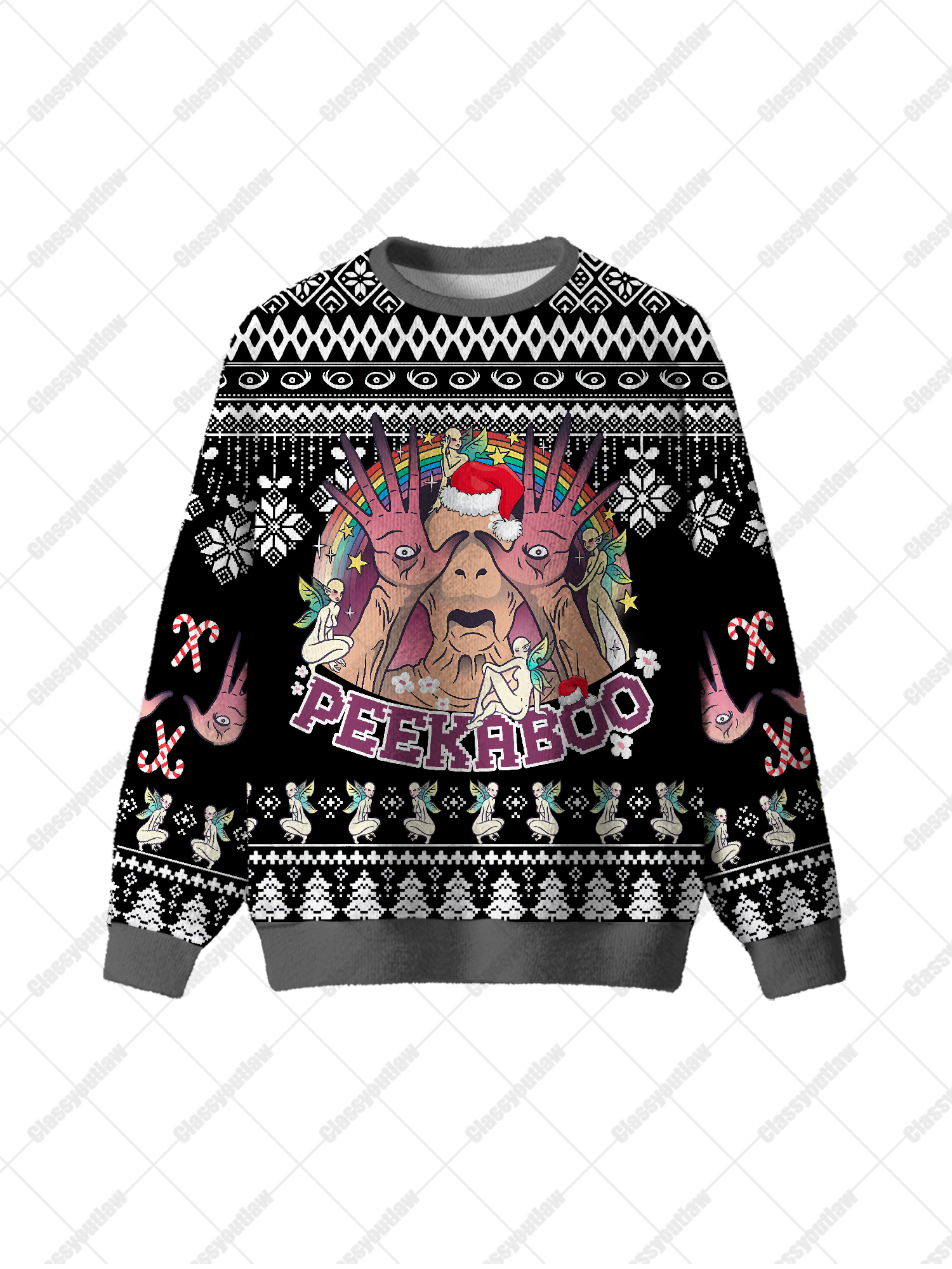 Peekaboo UGLY CHRISTMAS SWEATSHIRT-ClassyOutlaw Sale