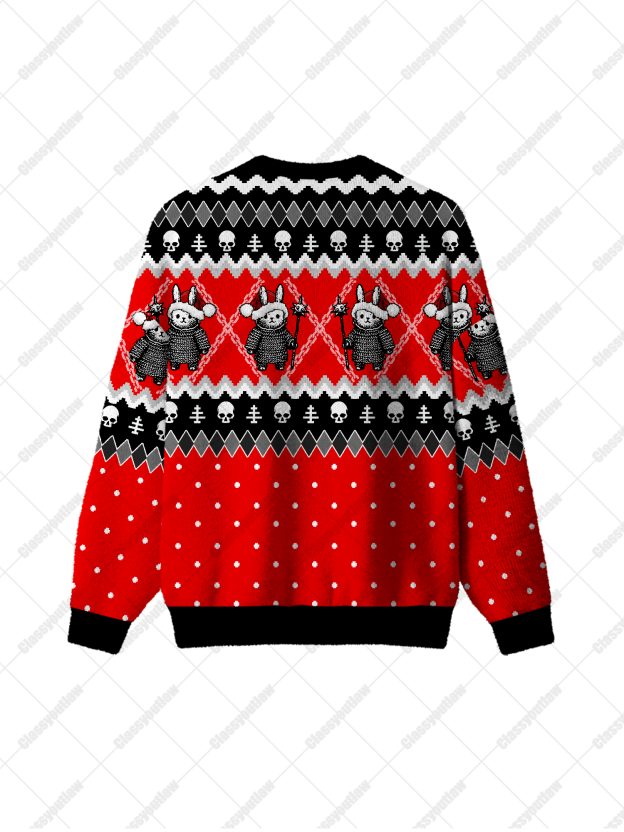 Warrior Bunny UGLY CHRISTMAS SWEATSHIRT