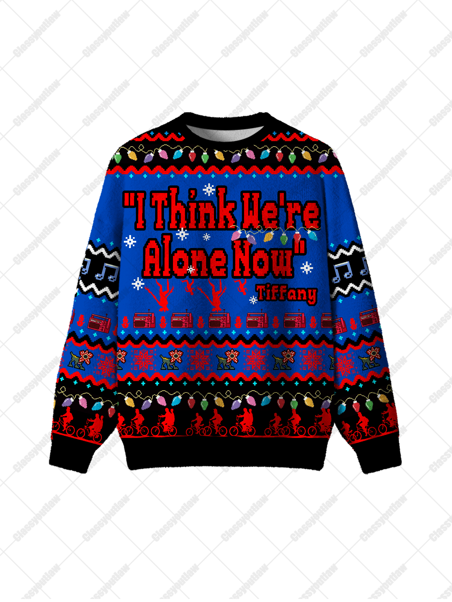 I Think We're Alone Now UGLY CHRISTMAS SWEATSHIRT