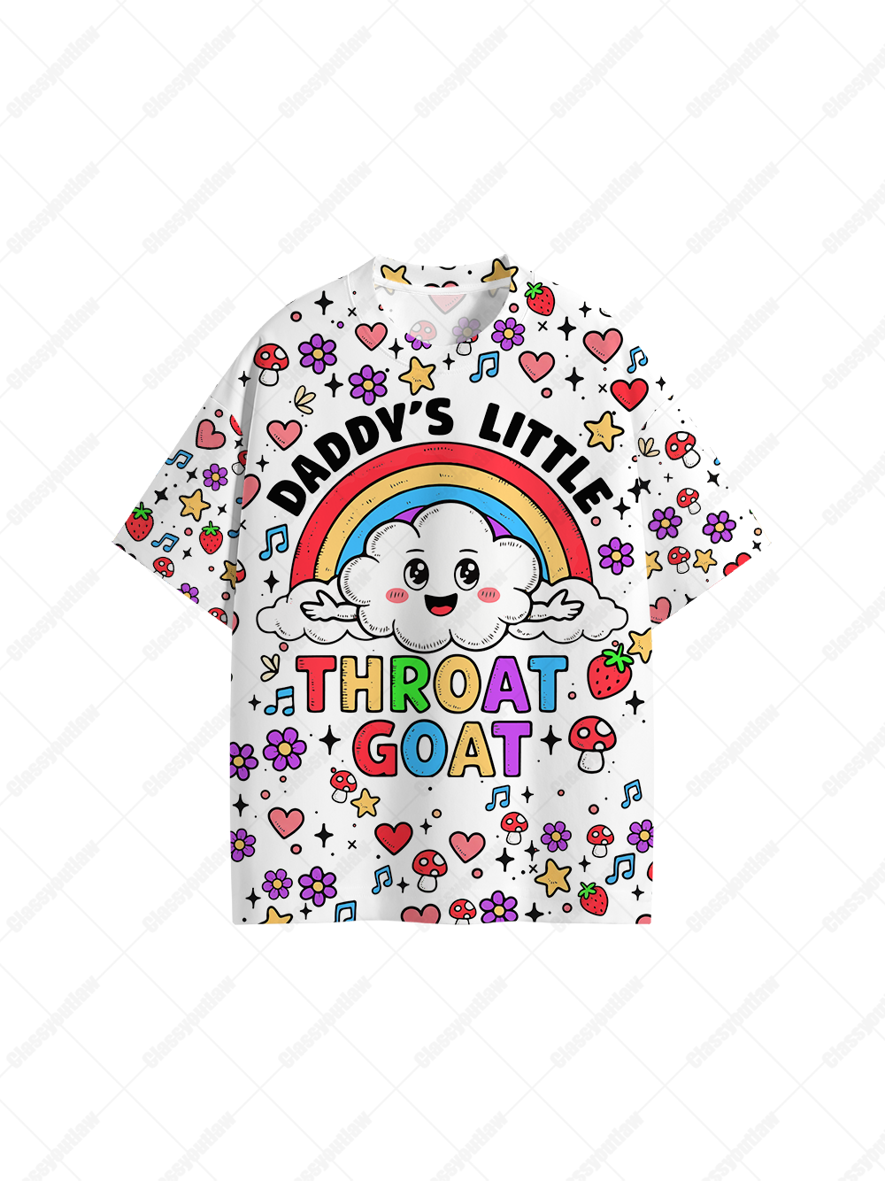 Throat Goat Graphic T-shirt-ClassyOutlaw Sale