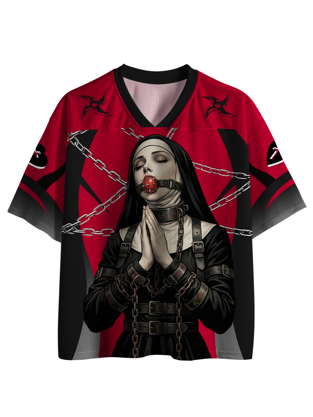 Chain-bound SM nun Mesh Jersey-ClassyOutlaw Sale