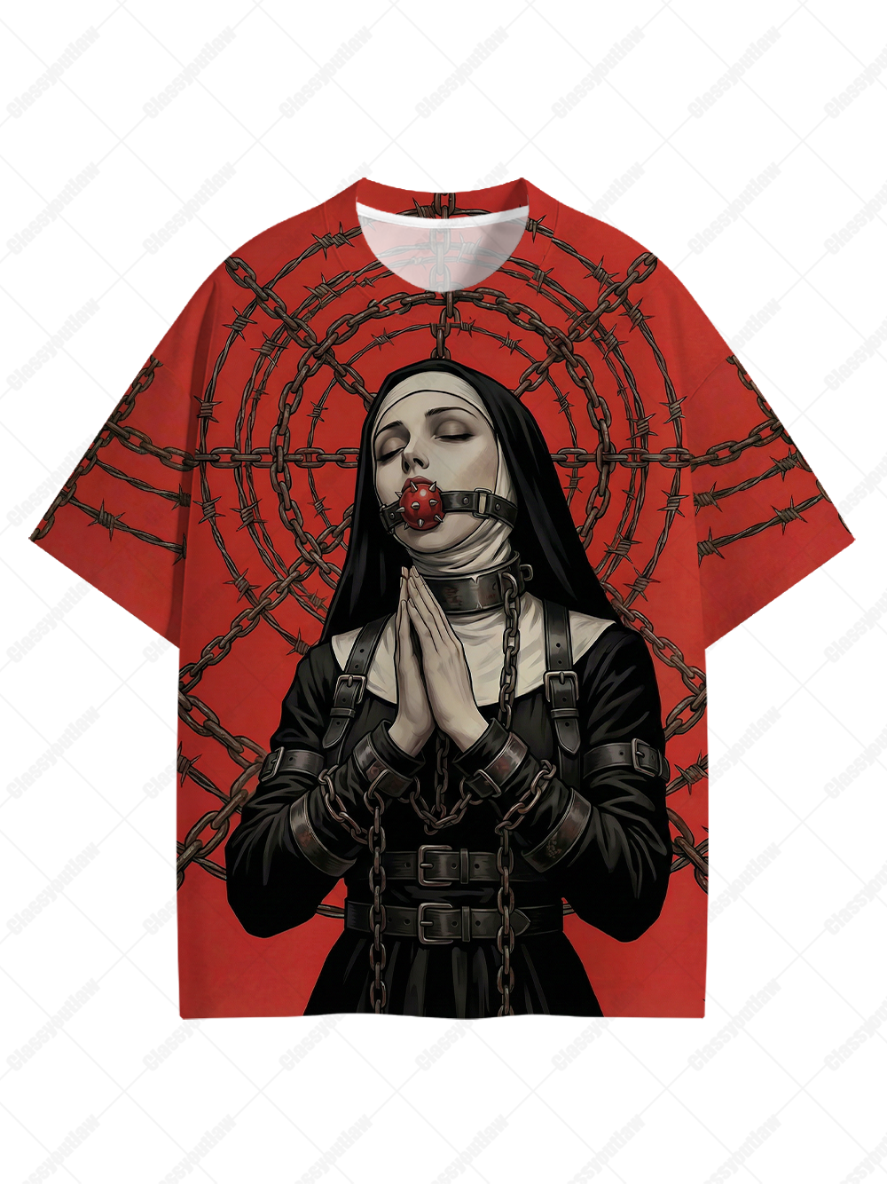 Chain-bound SM nun Graphic T-shirt