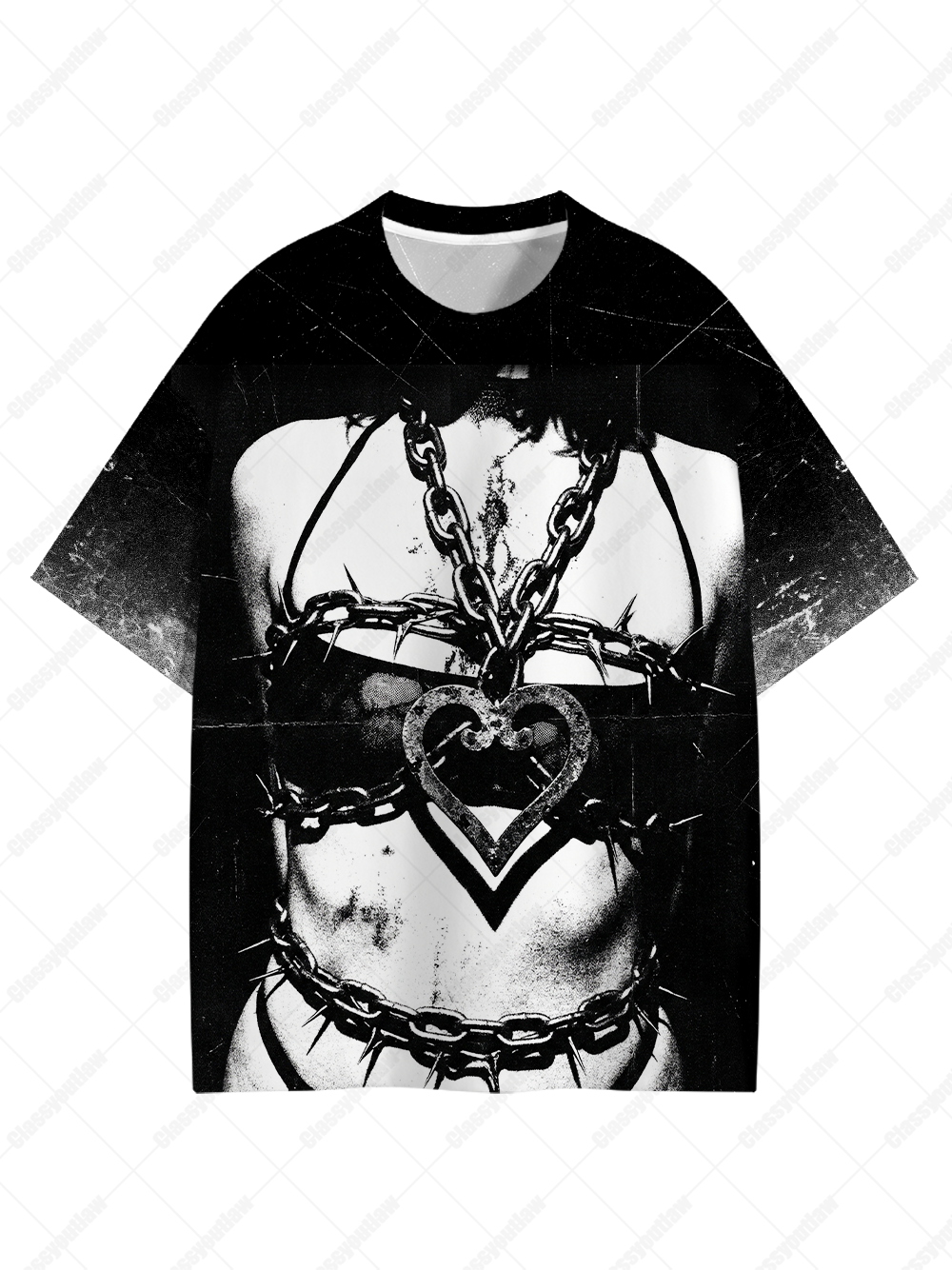 Chain Heart Graphic T-shirt