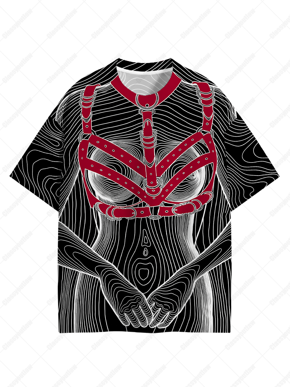 SM line body Graphic T-shirt