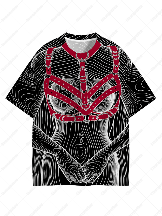 SM line body Graphic T-shirt