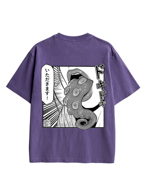 Tentacle Double Sided Print Washed TShirt