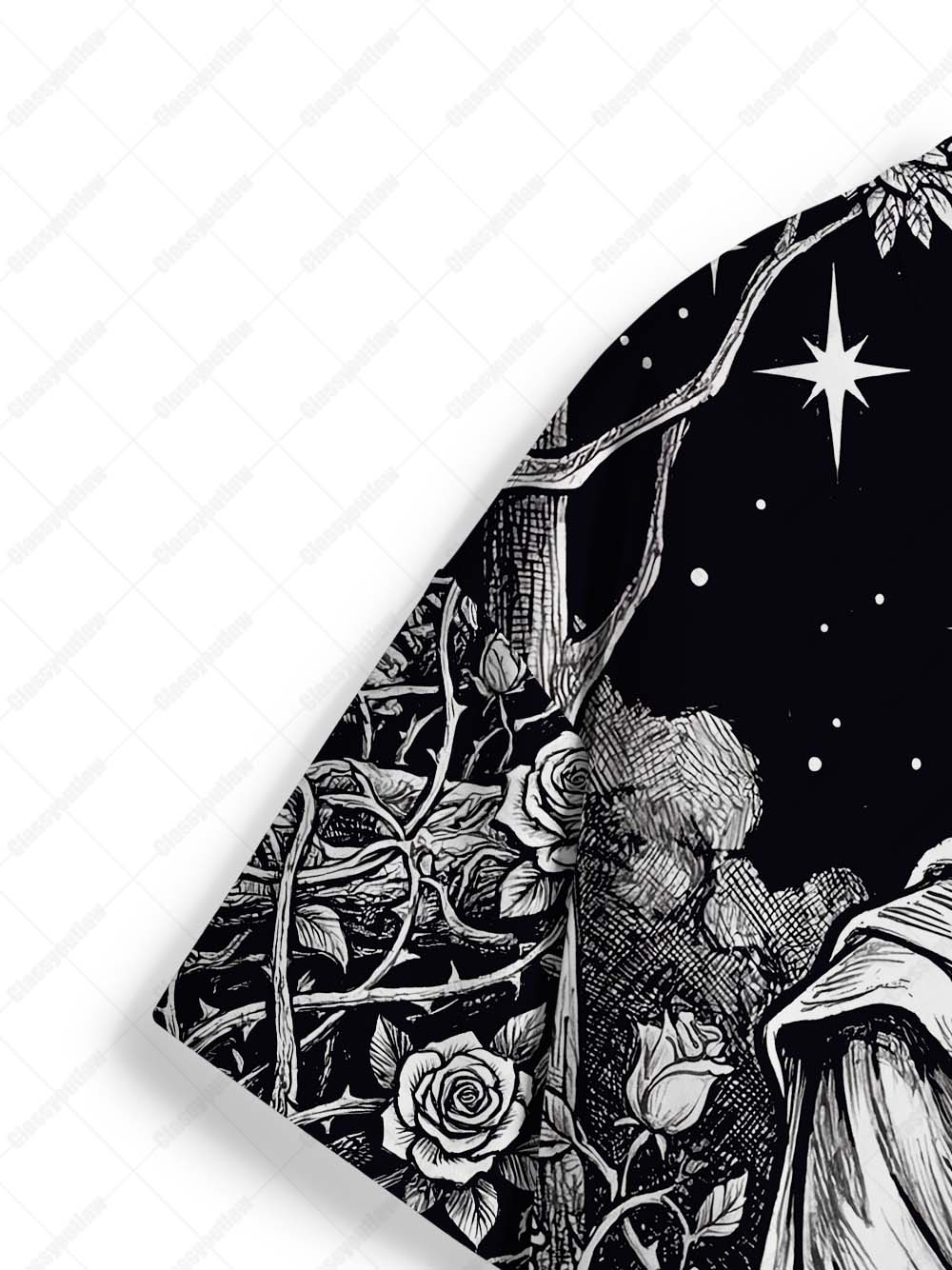 Moonlit Skeleton's Love Graphic T-shirt