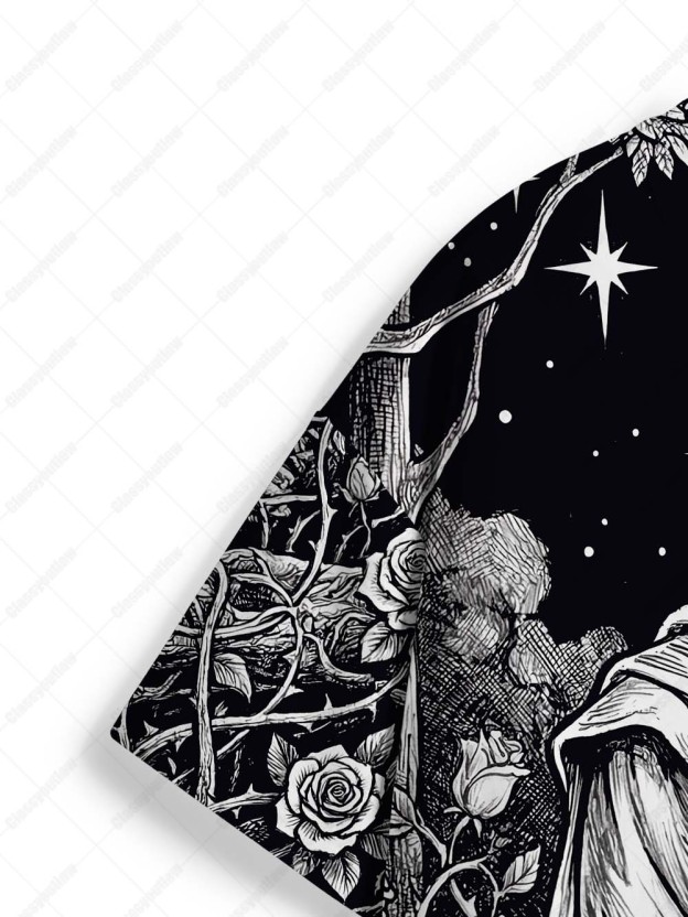 Moonlit Skeleton's Love Graphic T-shirt