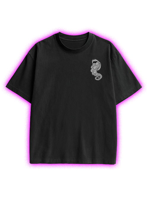 Tentacle Double Sided Print Washed TShirt