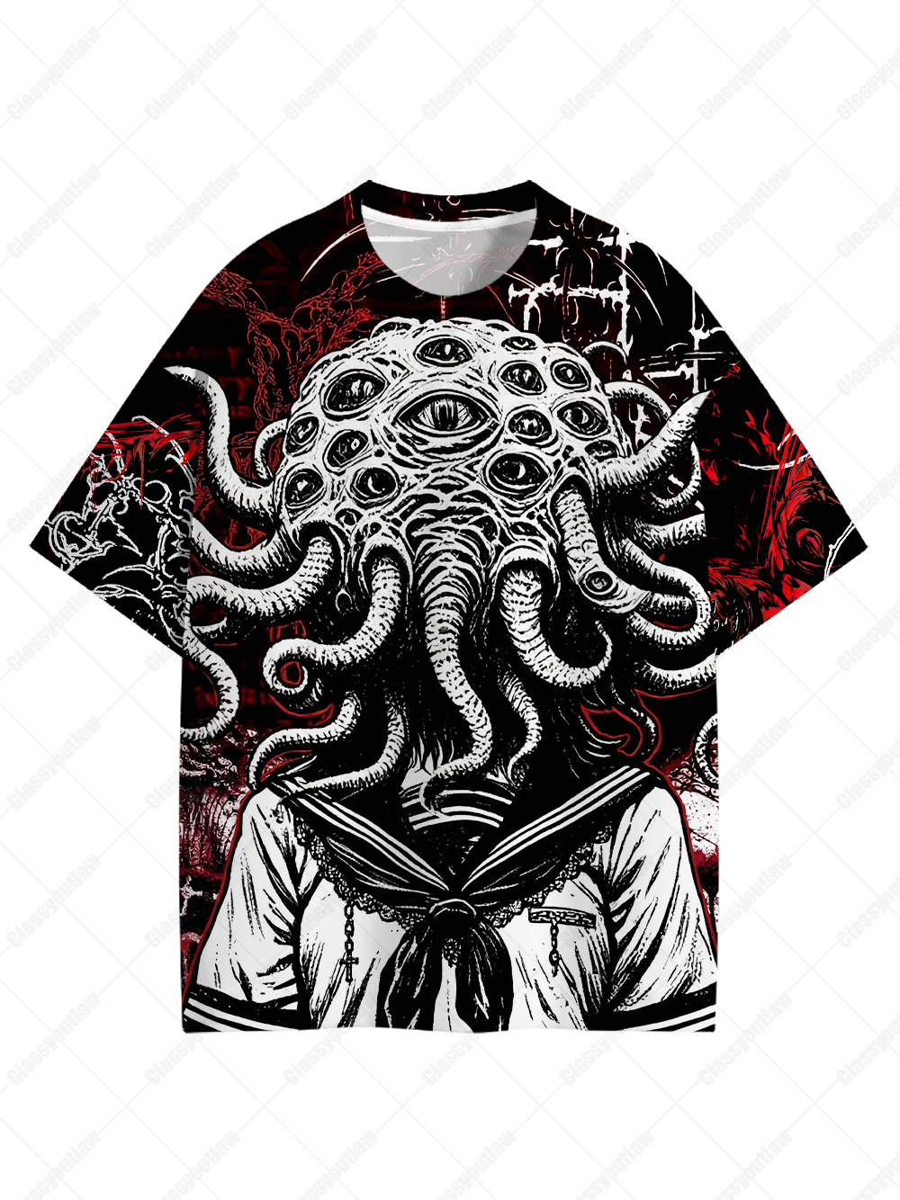 Cthulhu Girl Graphic T-shirt-ClassyOutlaw Sale