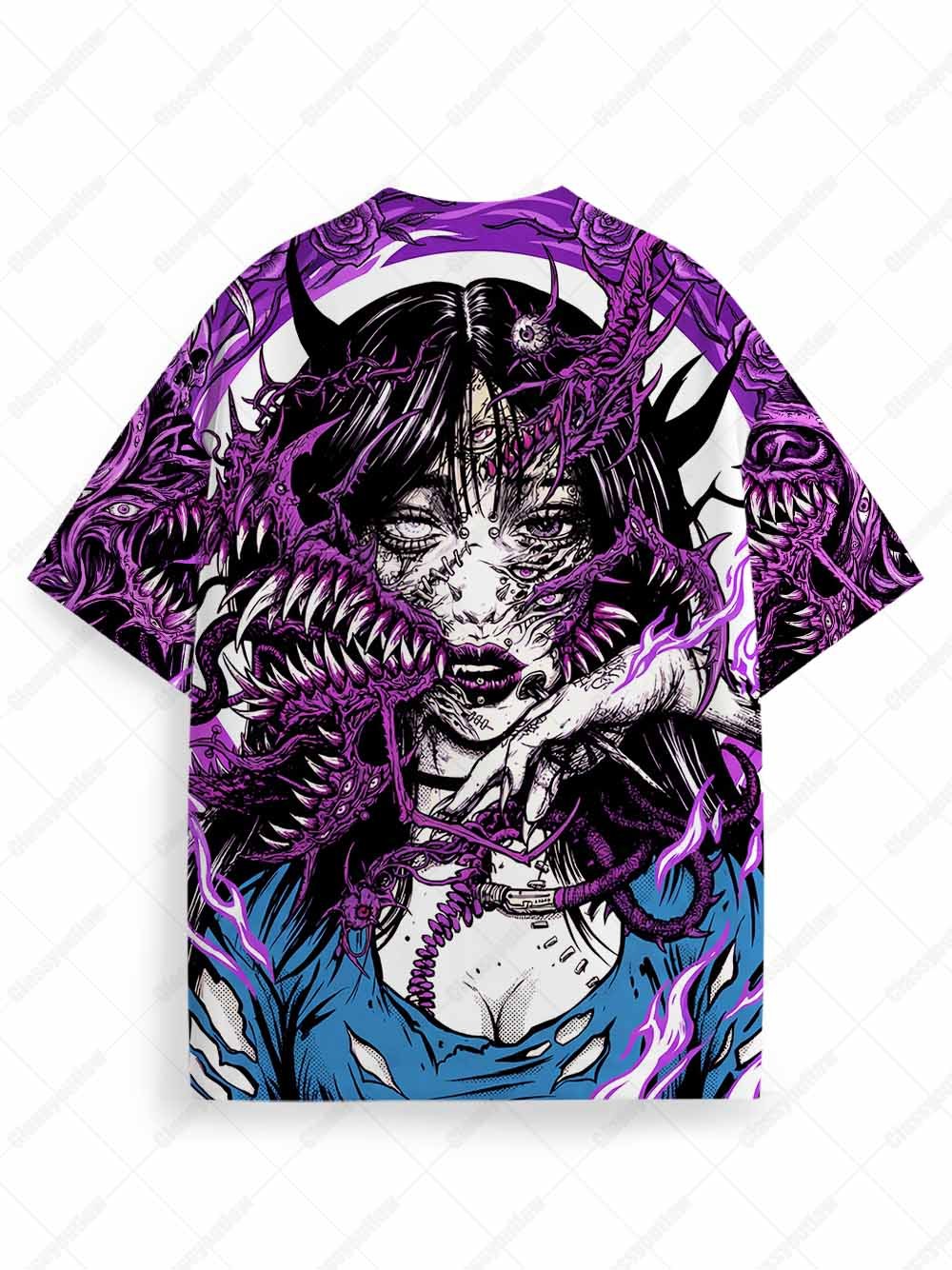 Alien Multi-Eyed Girl Graphic T-shirt