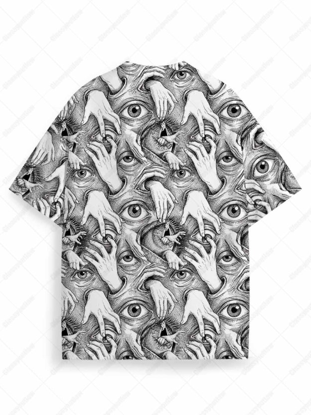 Horror Hands and Eyes Graphic T-shirt