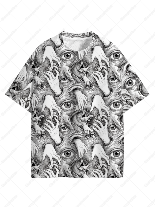 Horror Hands and Eyes Graphic T-shirt