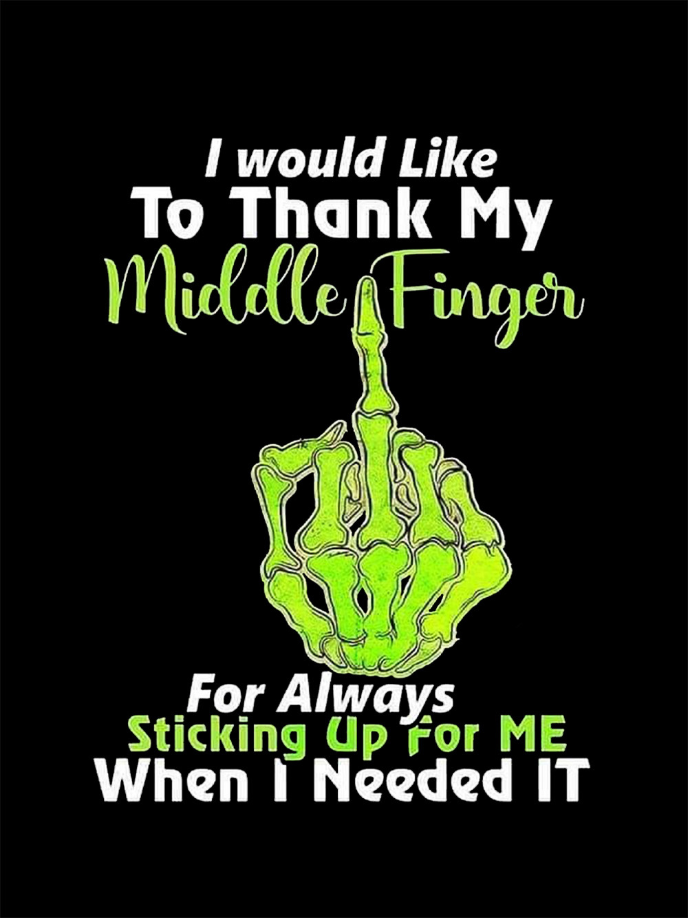 TRIBUTE TO MY MIDDLE FINGER WASHED TSHIRT