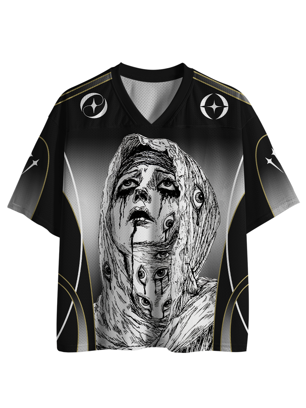 The Despairing Girl with Many Eyes Mesh Jersey