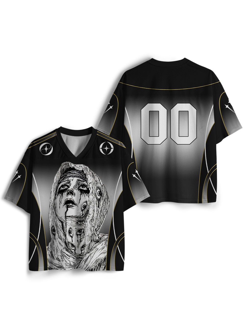 The Despairing Girl with Many Eyes Mesh Jersey