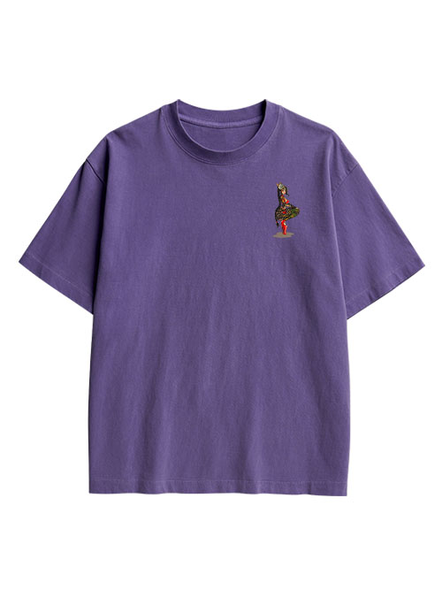 Tattooed Warrior Double Sided Print Washed TShirt