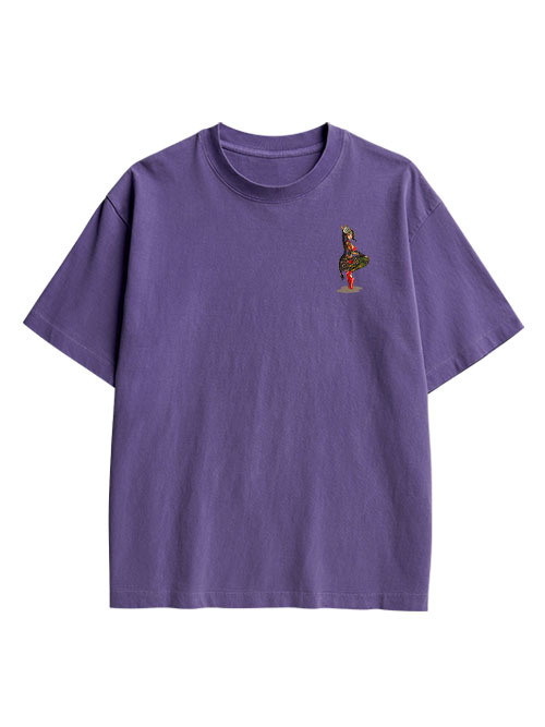 Tattooed Warrior Double Sided Print Washed TShirt