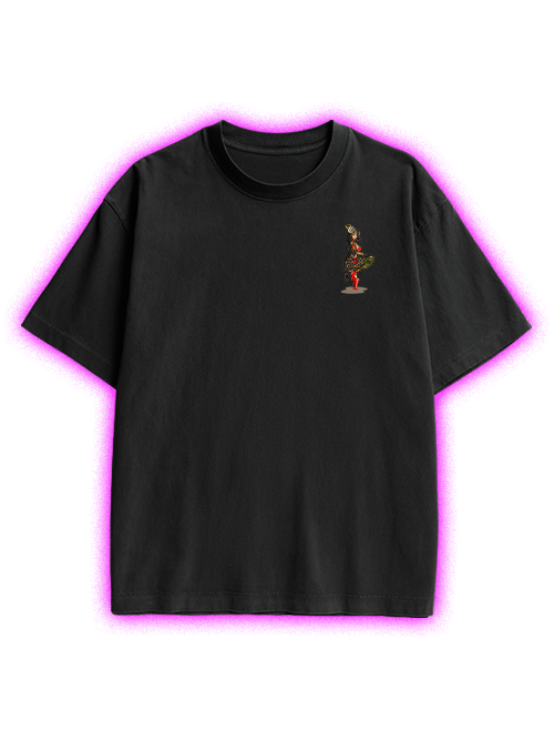 Tattooed Warrior Double Sided Print Washed TShirt