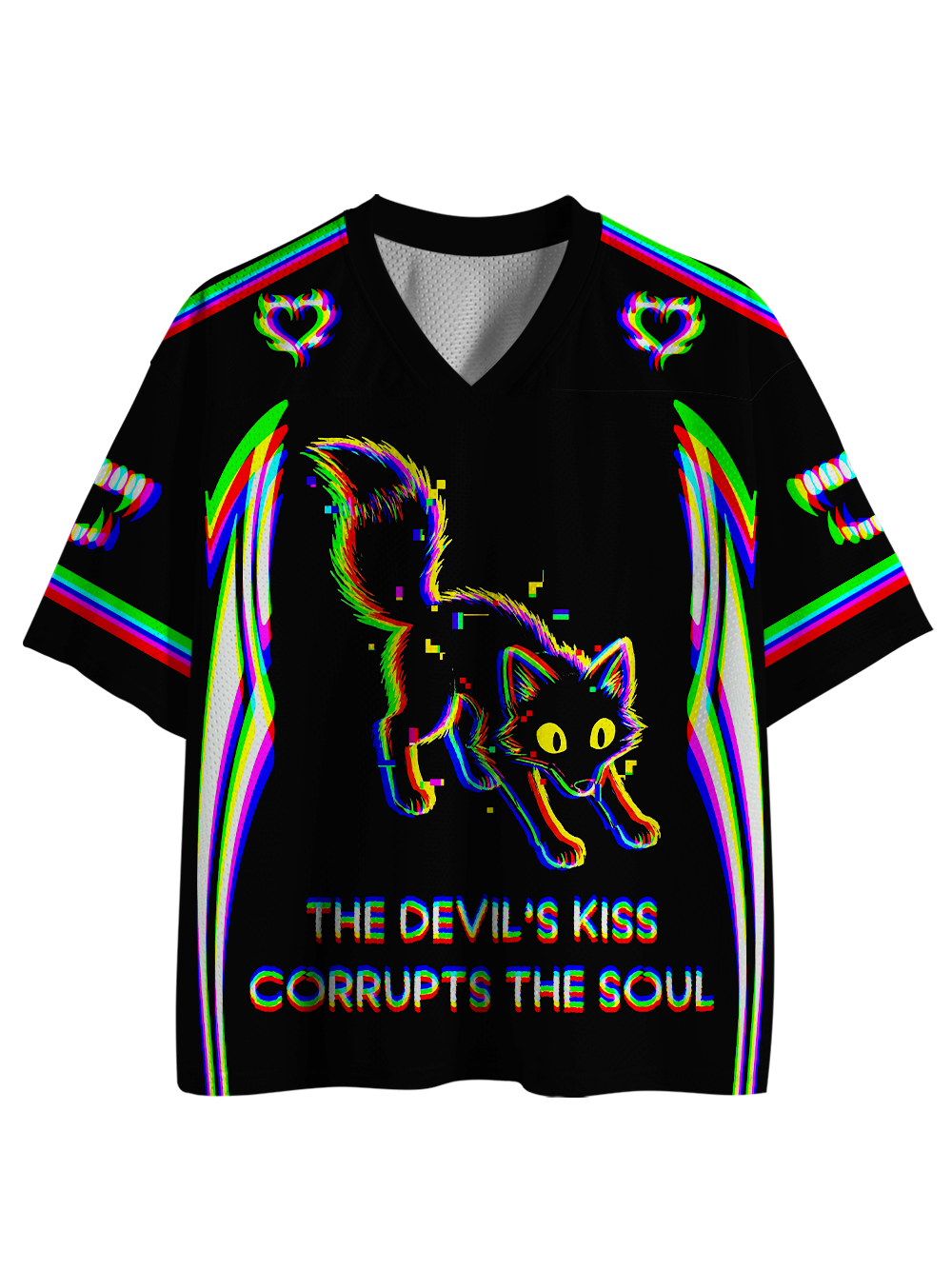 The devil's kiss corrupts the soul Mesh Jersey