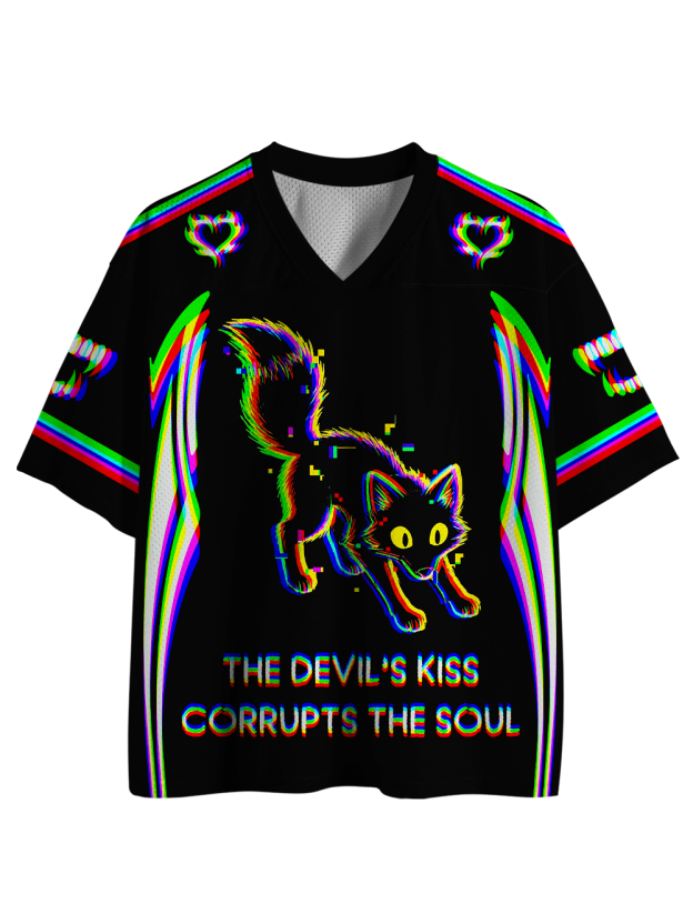 The devil's kiss corrupts the soul Mesh Jersey