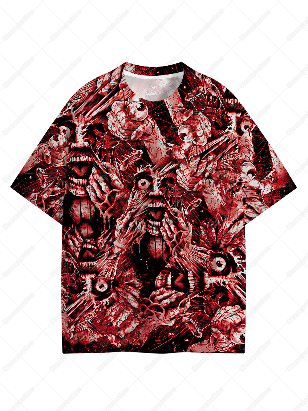 Exploding Face Graphic T-shirt-ClassyOutlaw Sale