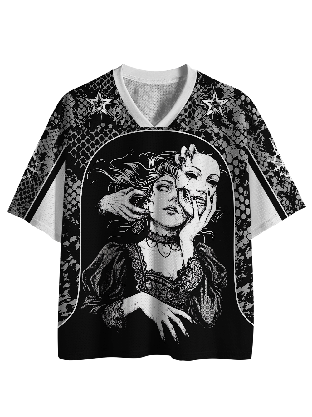 Desire Mask Girl Mesh Jersey-ClassyOutlaw Sale