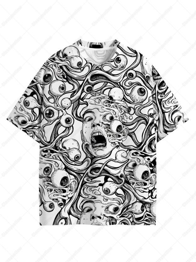 Terrified Eyes Graphic T-shirt