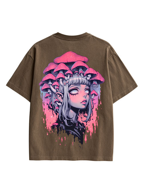 Fungal Reverie Double Sided Print Washed TShirt