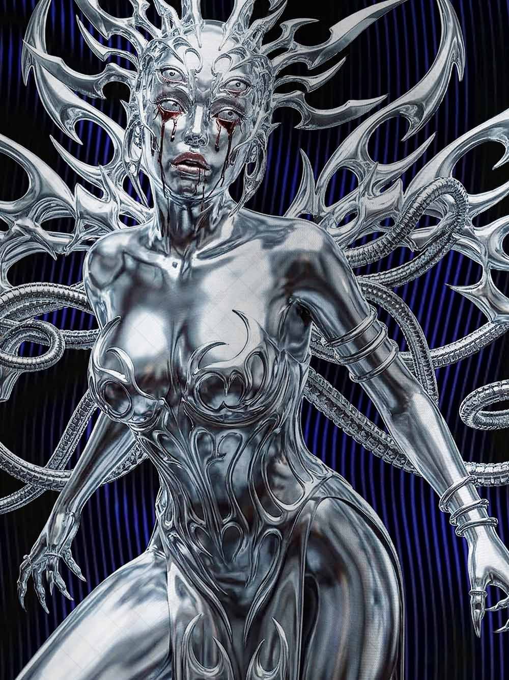 Cyber Goddess Graphic T-shirt