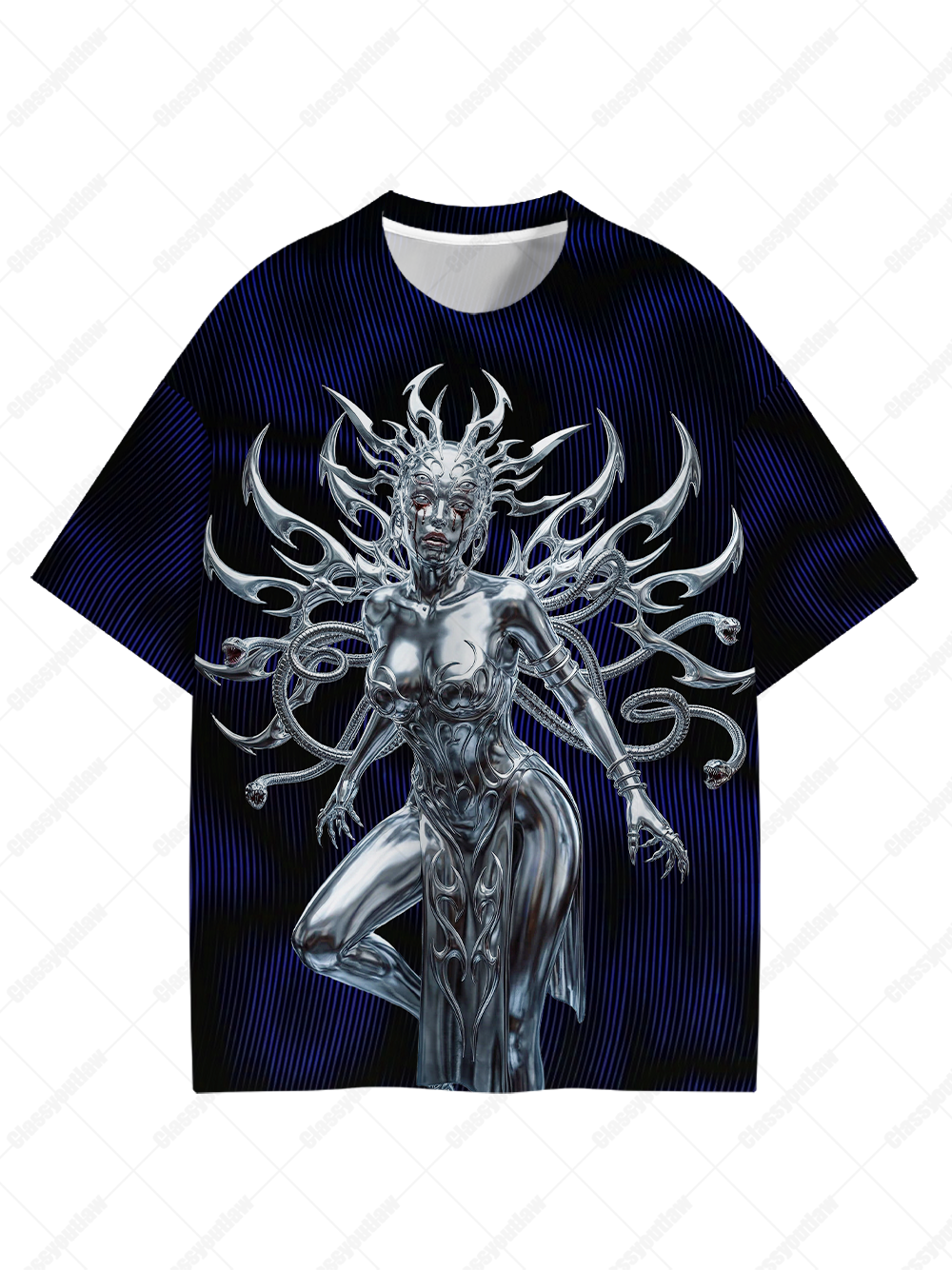 Cyber Goddess Graphic T-shirt-ClassyOutlaw Sale