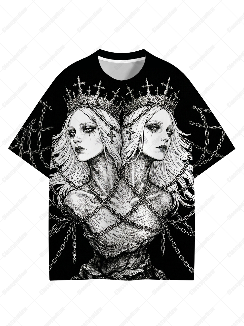 Crowned Duality Graphic T-shirt