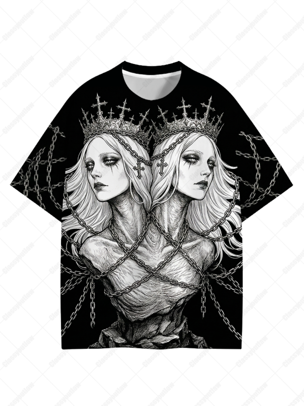 Crowned Duality Graphic T-shirt