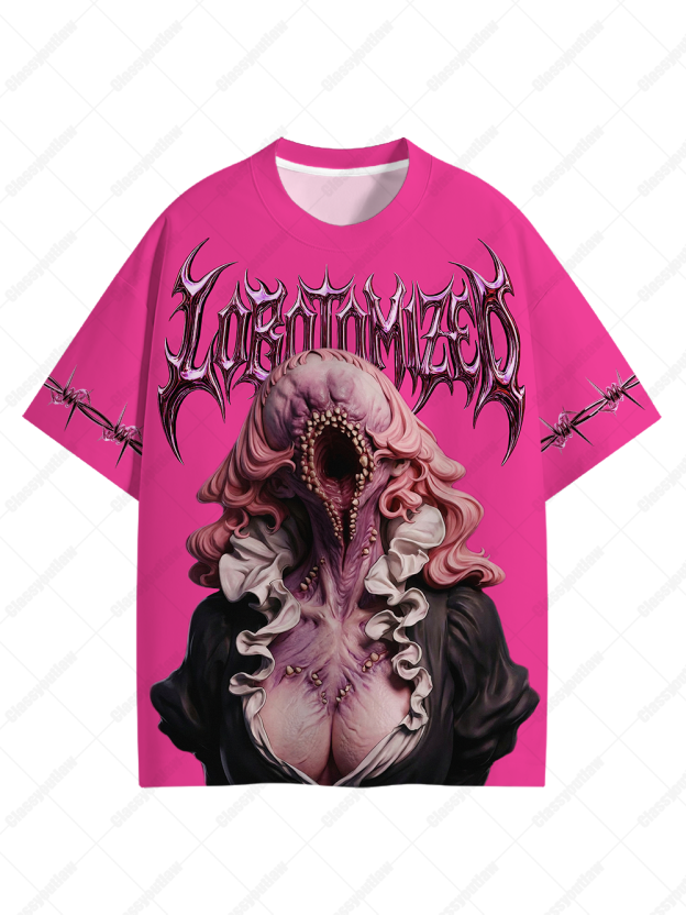 Glam Horror Statement Graphic T-shirt