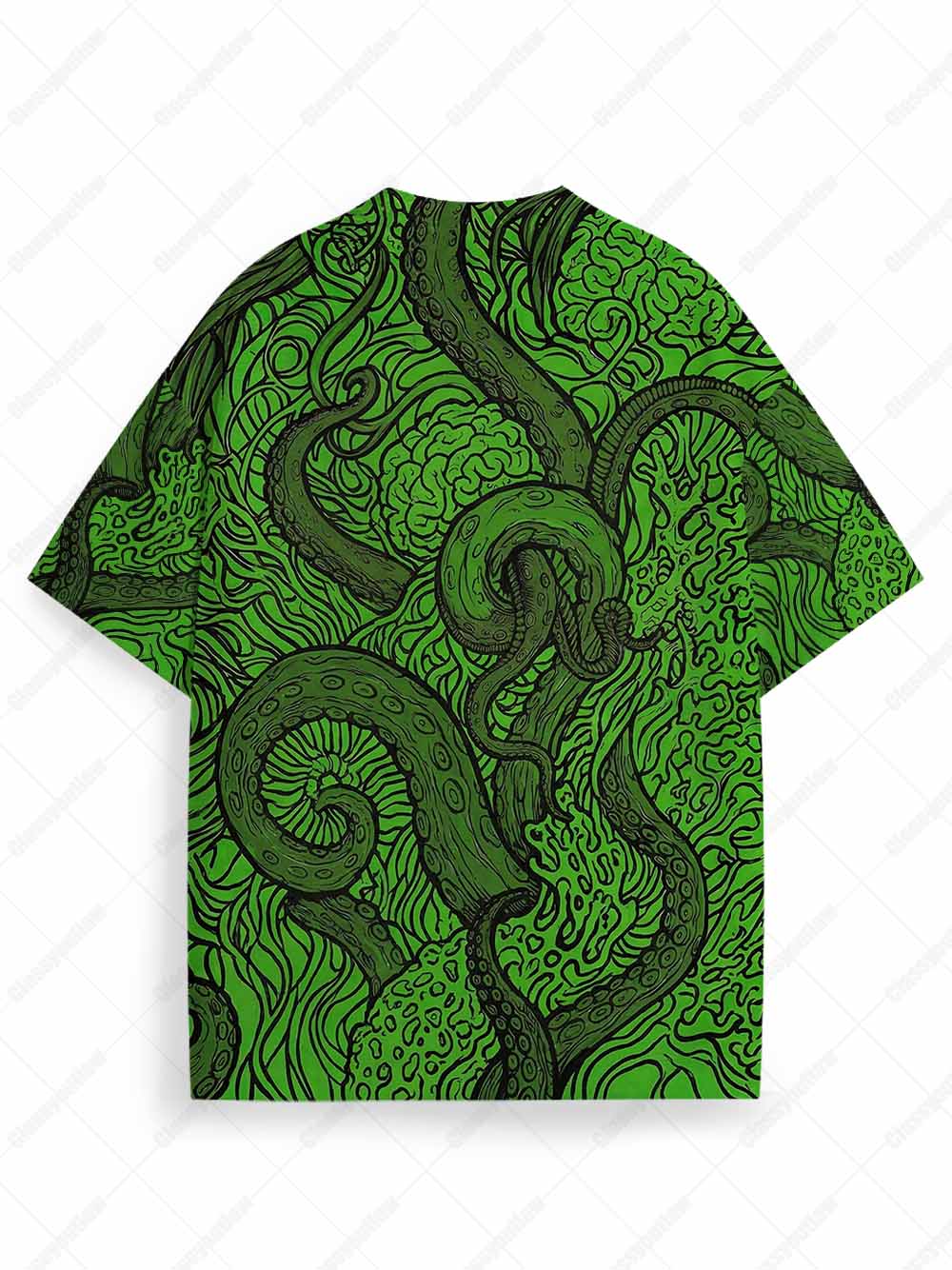 Serpent Bloom Statement Graphic T-shirt