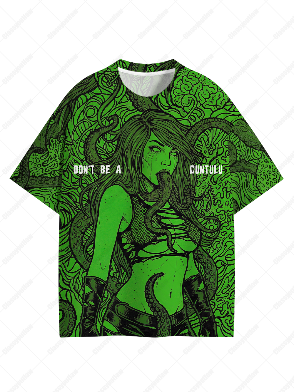 Serpent Bloom Statement Graphic T-shirt