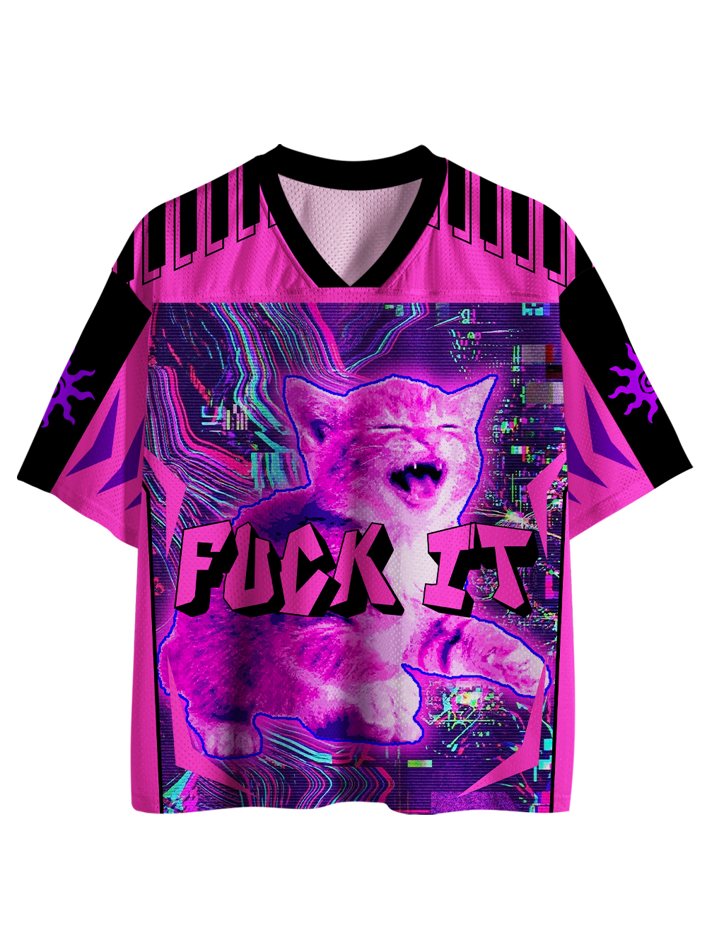Psycho Kitty Glitch Mesh Jersey-ClassyOutlaw Sale