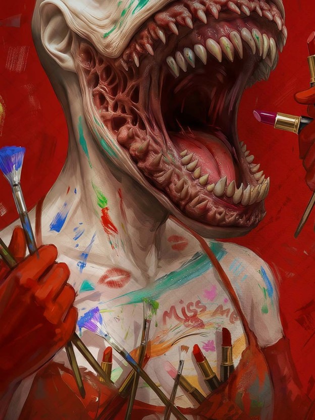 Self‑Inflicted Art Graphic T-shirt