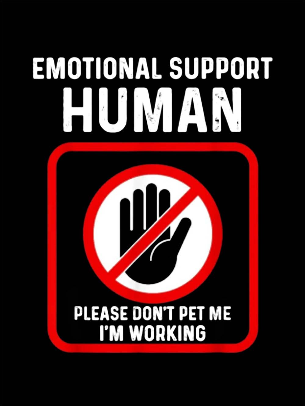EMOTIONAL SUPPORT HUMAN WASHED TSHIRT